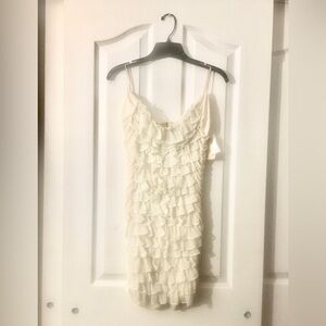 Forever 21 Cream Ruffle Dress Size 10